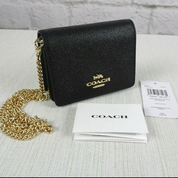 Coach black mini purse - Picture 1 of 5